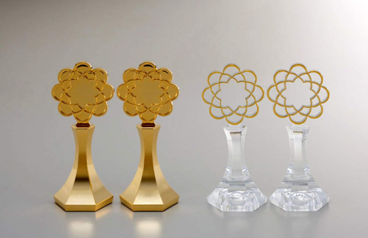 SGI Logo Bottleas small, plastic, clear or gold (pair) - SGI Finland Shop