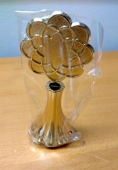 SGI Logo Bottle small, plastic, clear or gold - SGI Finland Shop